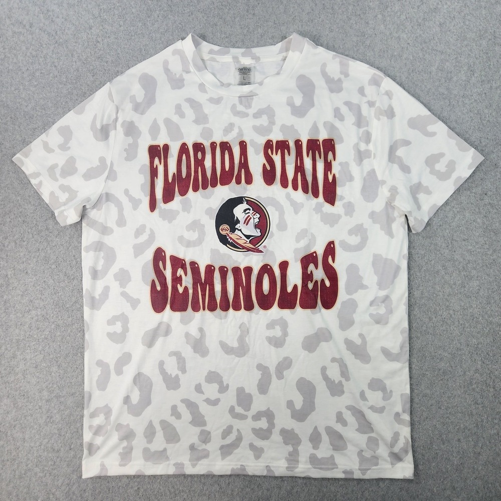 Florida State Seminoles Gameday Couture Victory T Shirt Adult Large‎ White AOP